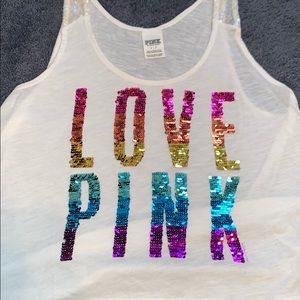 LIMITED EDITION PINK Victoria’s Secret Tank top